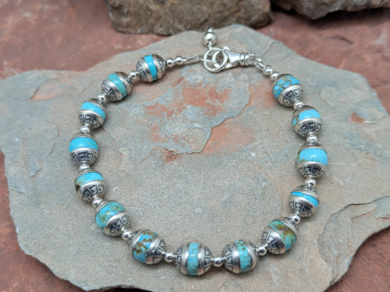 Wholesale Kingman Turquoise Aztec Bracelet