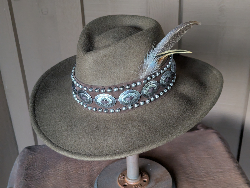Studs Wool Felt Fedora – Shop Laura Ingalls Designs display picture 1
