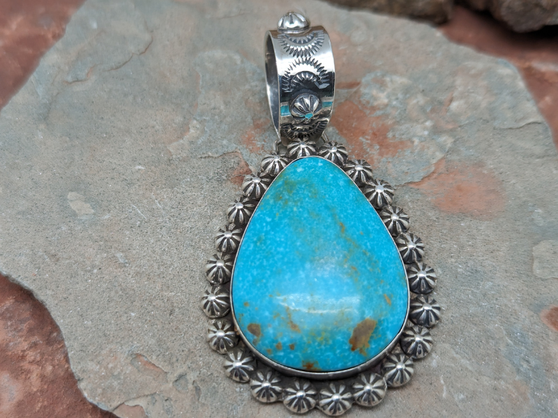 Tyrone Turquoise Cluster Pendant