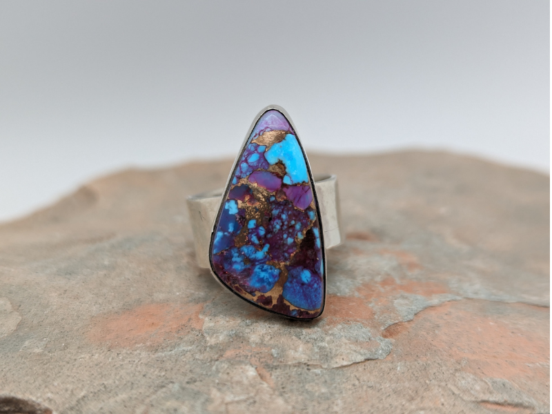Purple Mohave Turquoise Cigar Band Ring – Shop Laura Ingalls Designs