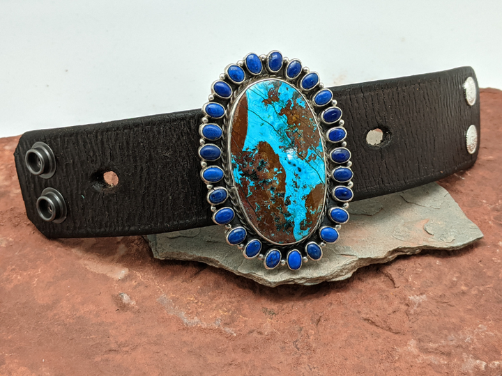 Chrysocolla Lapis Cluster Bracelet