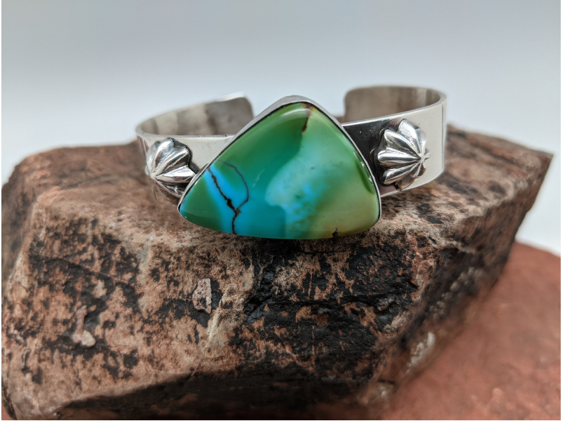 Blackjack Turquoise Sterling Silver Cuff