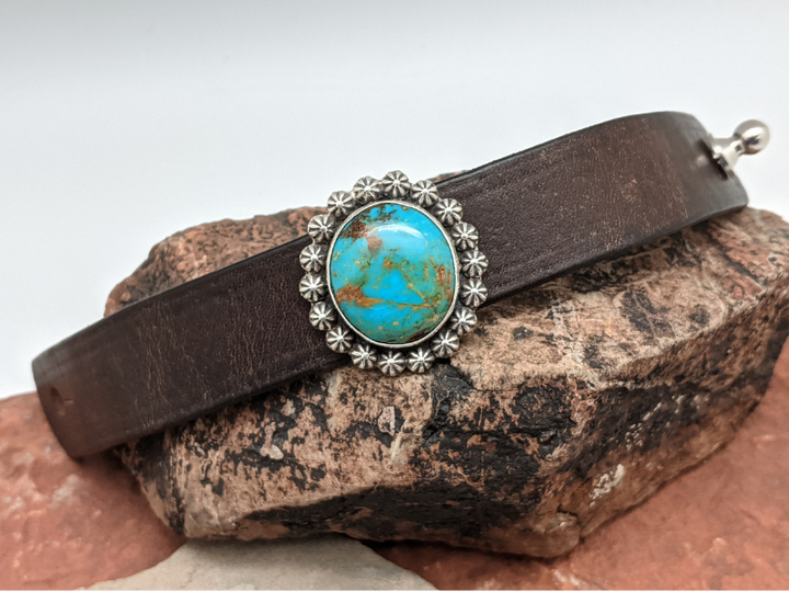 Kingman Turquoise Berry Cluster  Bracelet