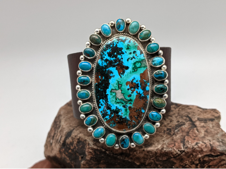 Chrysocolla Cluster Bracelet