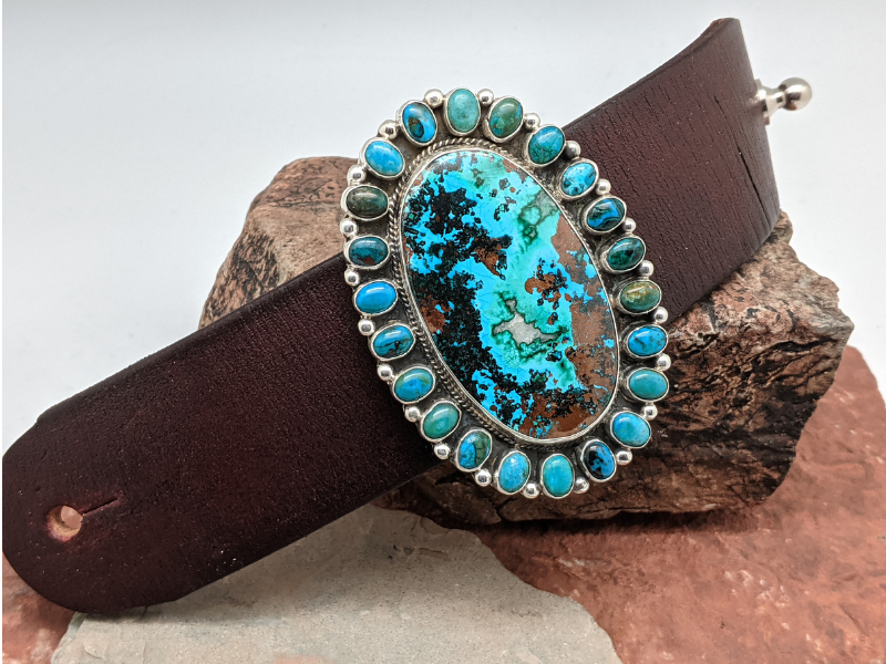Chrysocolla Cluster Bracelet