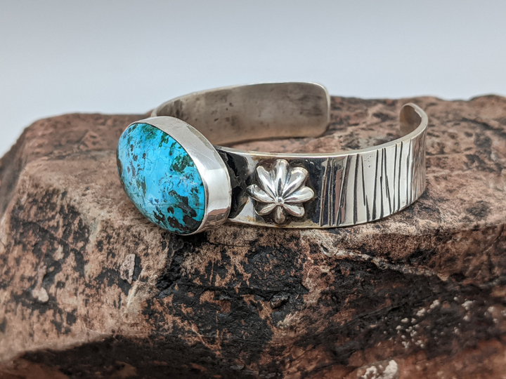 Chrysocolla Sterling Silver Cuff