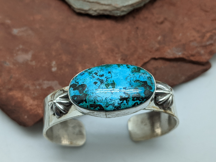 Chrysocolla Sterling Silver Cuff