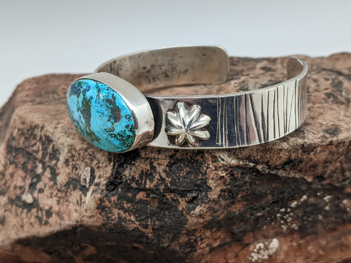 Chrysocolla Sterling Silver Cuff