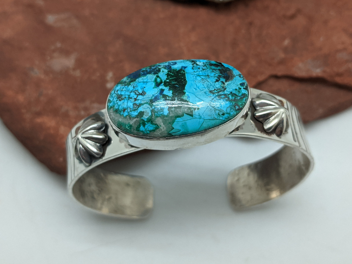Chrysocolla Sterling Silver Cuff