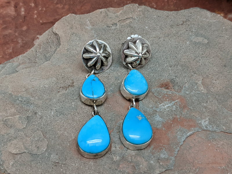 Wholesale Blue Ridge Turquoise Waterfall Earrings