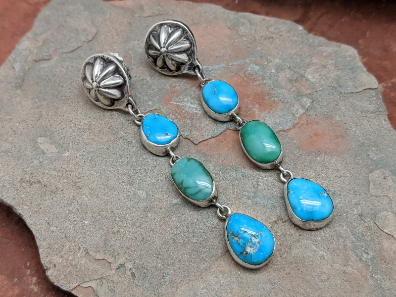 Turquoise Waterfall Earrings