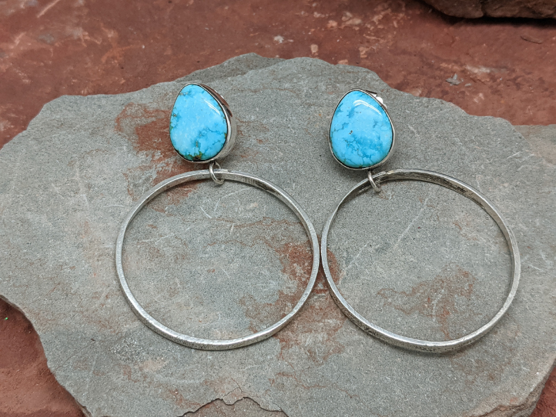 Wholesale Verde Valley Turquoise Hoop Earrings