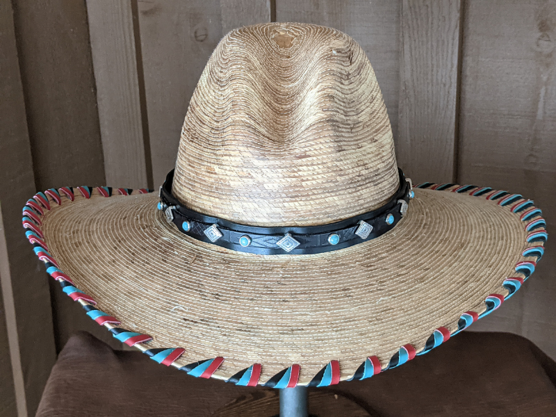 Southwest Diamond Leather Hatband