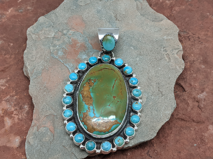 Kingman Turquoise Cluster Pendant