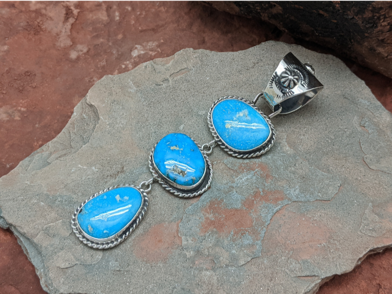 Kingman Turquoise Waterfall Pendant