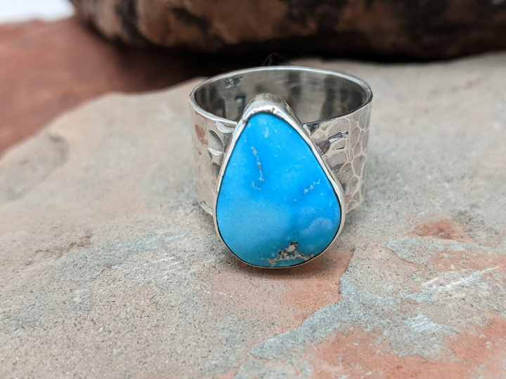 Blue Ridge Turquoise  Cigar Band Ring