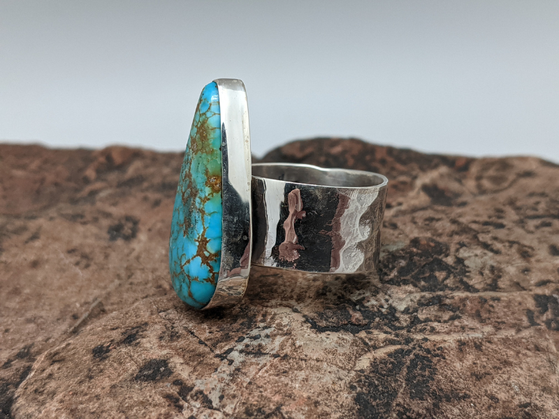 Sierra Bella Turquoise  Cigar Band Ring