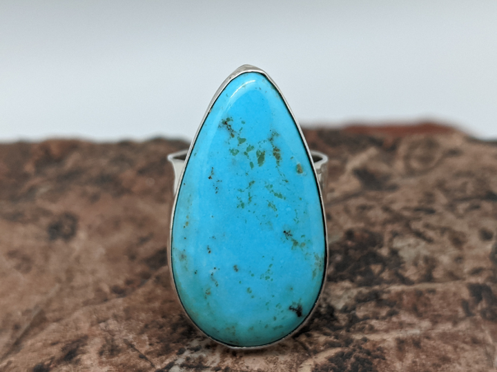 Kingman Turquoise  Cigar Band Ring