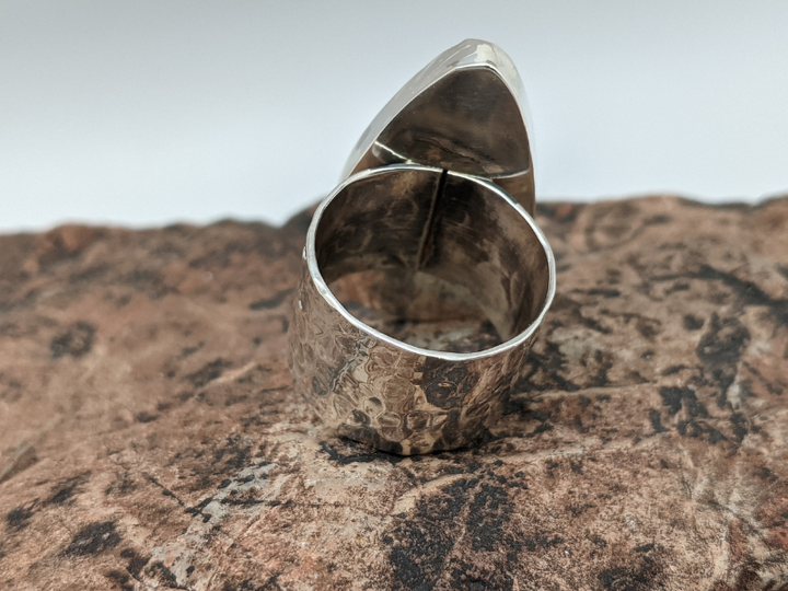 Kingman Turquoise  Cigar Band Ring