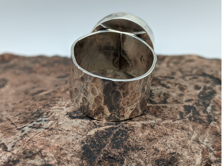 Turquoise  Mountain Cigar Band Ring