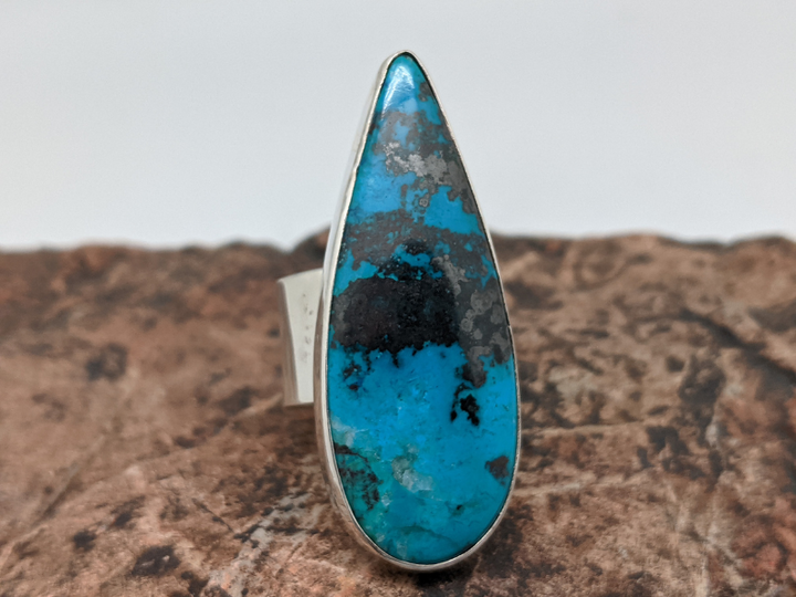 Chrysocolla Cigar Band Ring