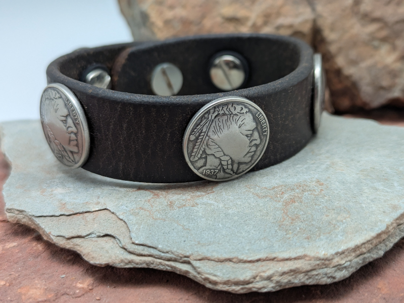 Indian Head Concho Bracelet