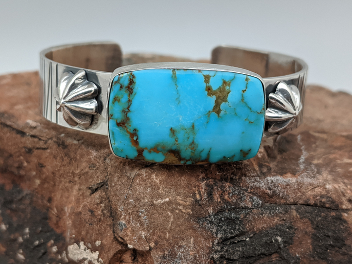 Kingman Turquoise Sterling Silver Cuff