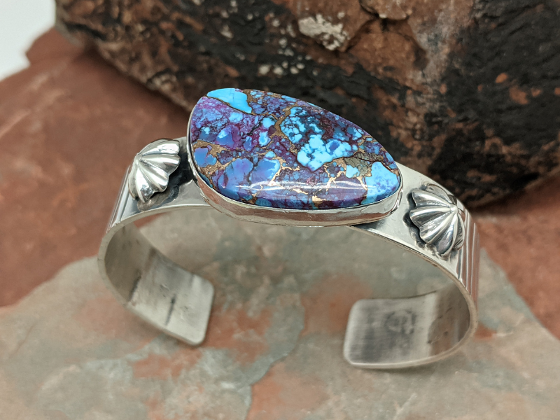 Wholesale Purple Mohave Turquoise Sterling Silver Cuff