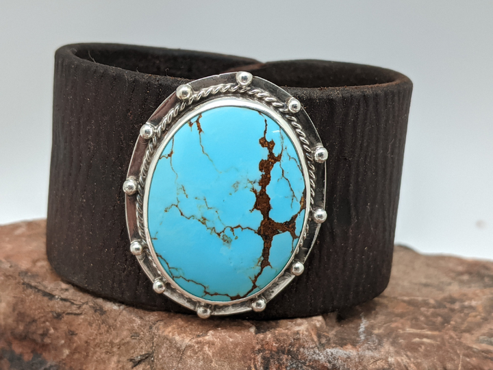 Wholesale Kingman with Silver Balls Bracelet