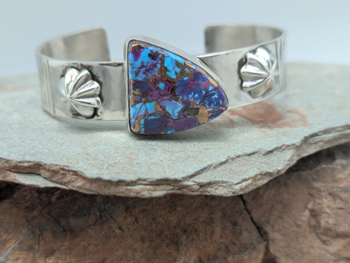 Purple Mohave Turquoise Sterling Silver Bracelet Cuff