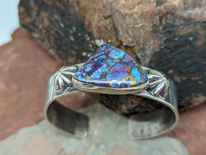 Purple Mohave Turquoise Sterling Silver Cuff