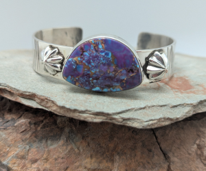 Purple Mohave Sterling Silver Cuff Bracelet