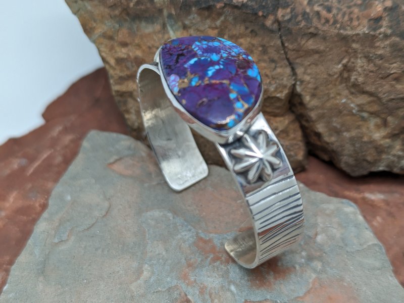 Purple Mohave Turquoise Sterling Silver Cuff