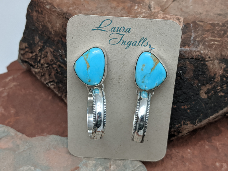 Wholesale Tyrone Turquoise Hoop Earrings