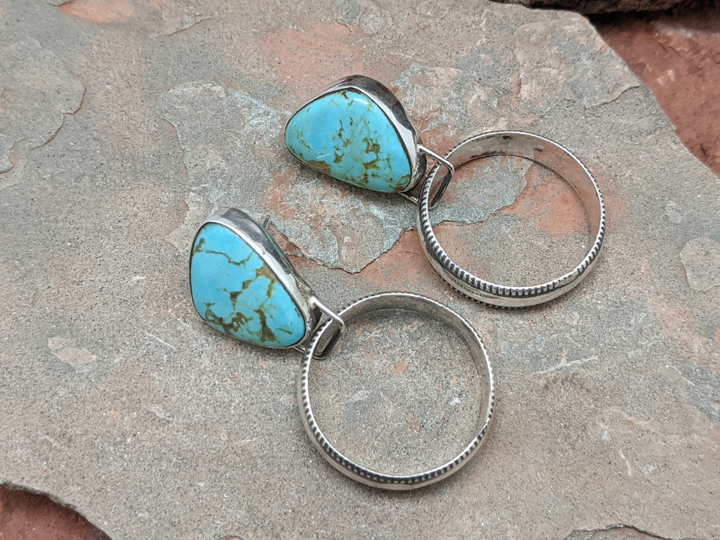Wholesale Tyrone Turquoise Hoop Earrings