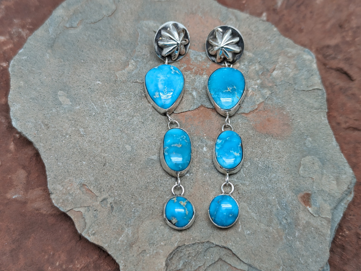Blue Ridge Turquoise Waterfall Earrings