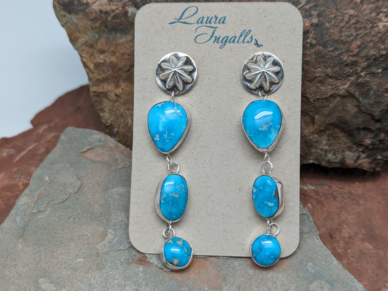 Blue Ridge Turquoise Waterfall Earrings