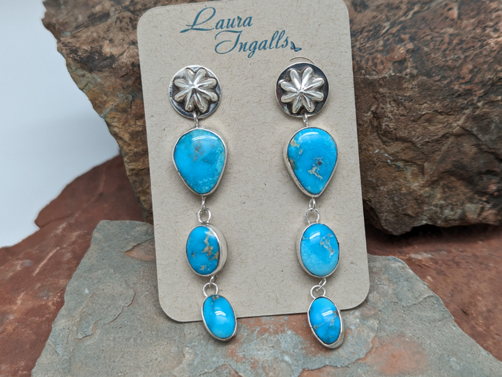 Blue Ridge Turquoise Waterfall Earrings