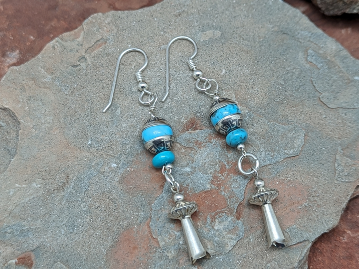 Wholesale Turquoise Squash Blossom Earrings