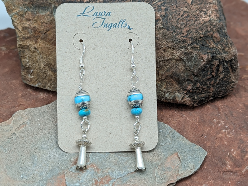 Wholesale Turquoise Squash Blossom Earrings