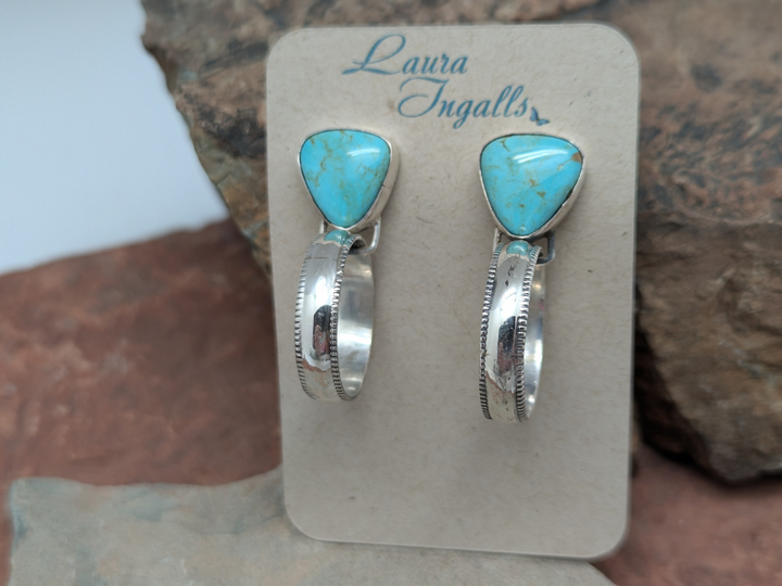 Wholesale Tyrone Turquoise Hoop Earrings