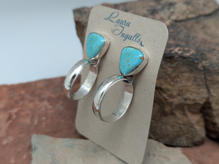 Wholesale Tyrone Turquoise Hoop Earrings