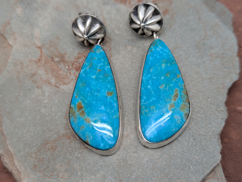 Turquoise Slab Earrings