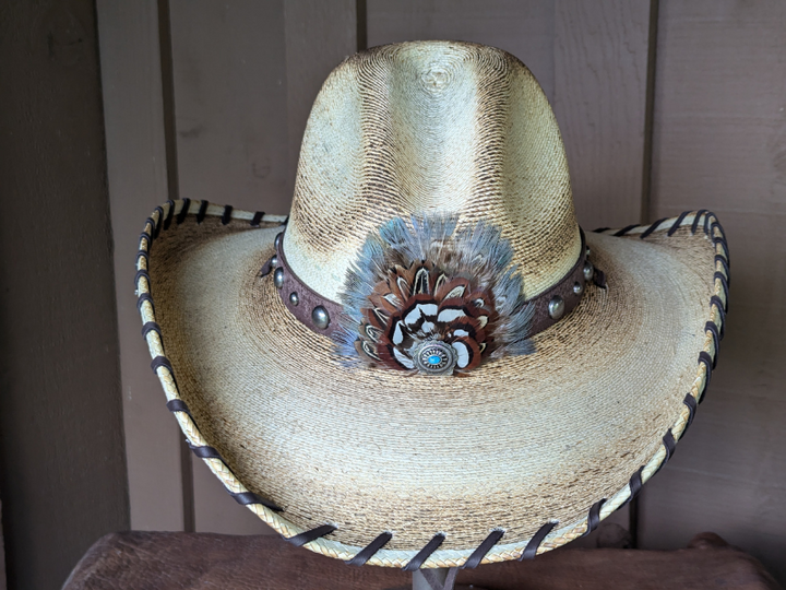 Tennessee Whiskey Palm Leaf Cowboy  Hat