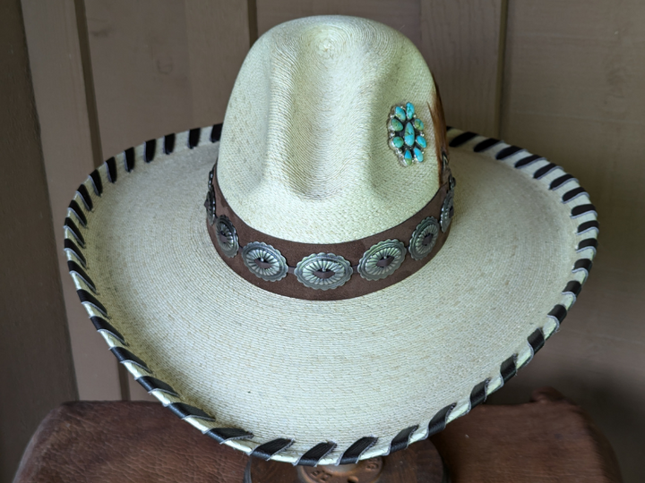 Hallie Gus Palm Leaf Hat w/Sonoran Gold Pin