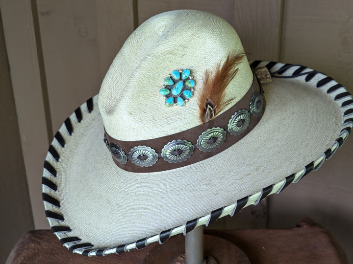 Hallie Gus Palm Leaf Hat w/Sonoran Gold Pin