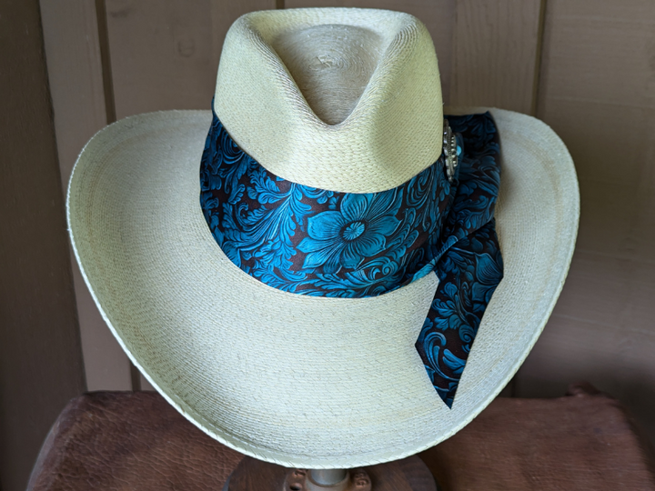 Scarf Prints Tooled Western Hat