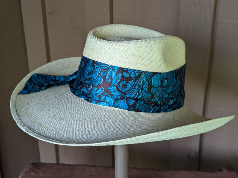Scarf Prints Tooled Western Hat