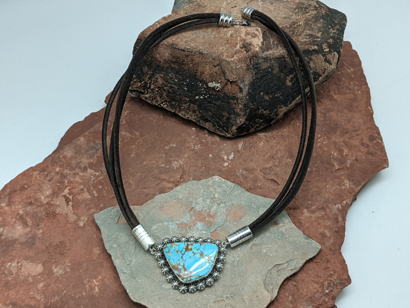 Kingman Turquoise Berry Cluster Necklace