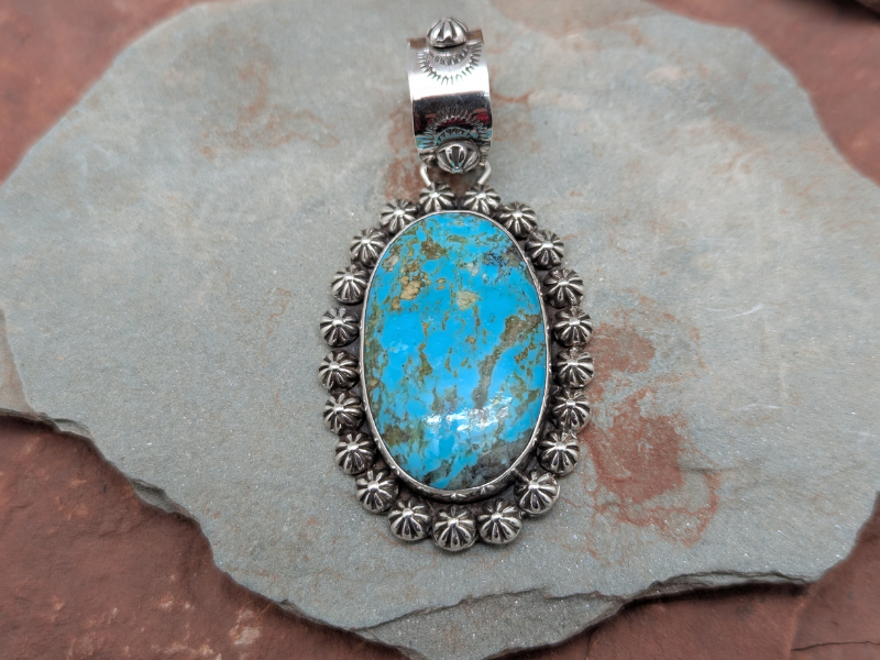 Sterling silver turquoise pendant